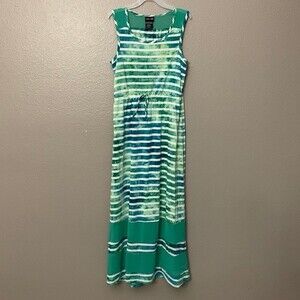 Paper doll girl green maxi dress, size 16.